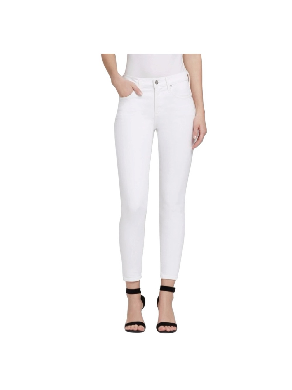 Citizens of Humanity Women's Sz 25 Rocket Crop High Rise Skinny Jeans White NWOT